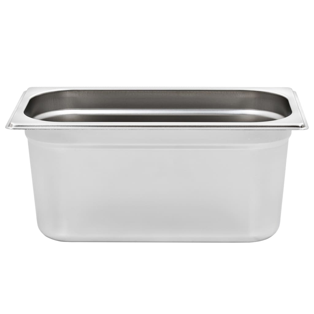 vidaXL Pojemniki gastronomiczne 4 szt. GN 1/3, 150 mm, stal nierdzewna