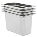 vidaXL Pojemniki gastronomiczne 4 szt. GN 1/3, 200 mm, stal nierdzewna