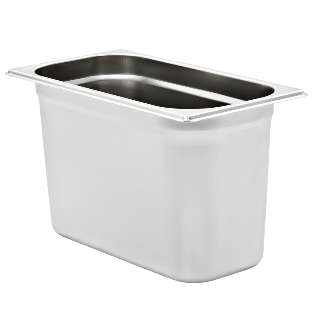 vidaXL Pojemniki gastronomiczne 4 szt. GN 1/3, 200 mm, stal nierdzewna