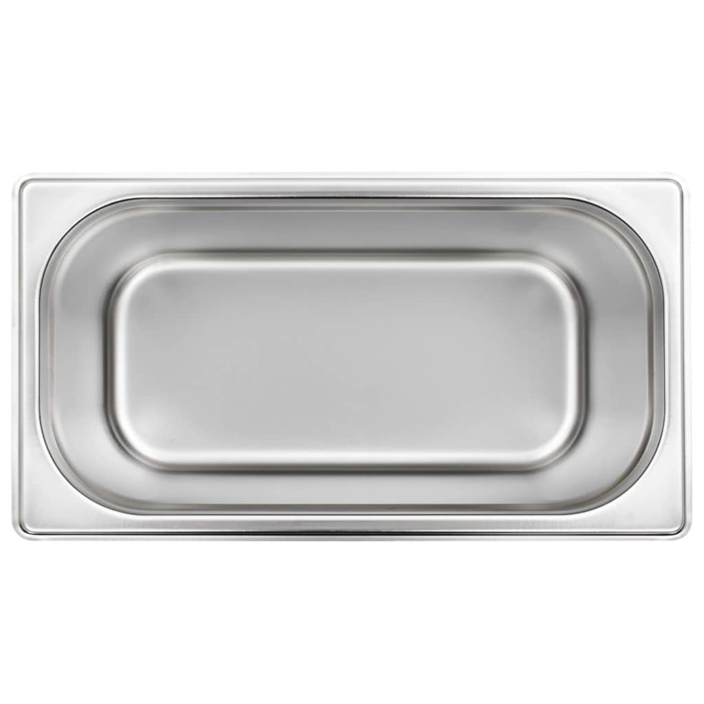 vidaXL Pojemniki gastronomiczne 4 szt. GN 1/3, 200 mm, stal nierdzewna