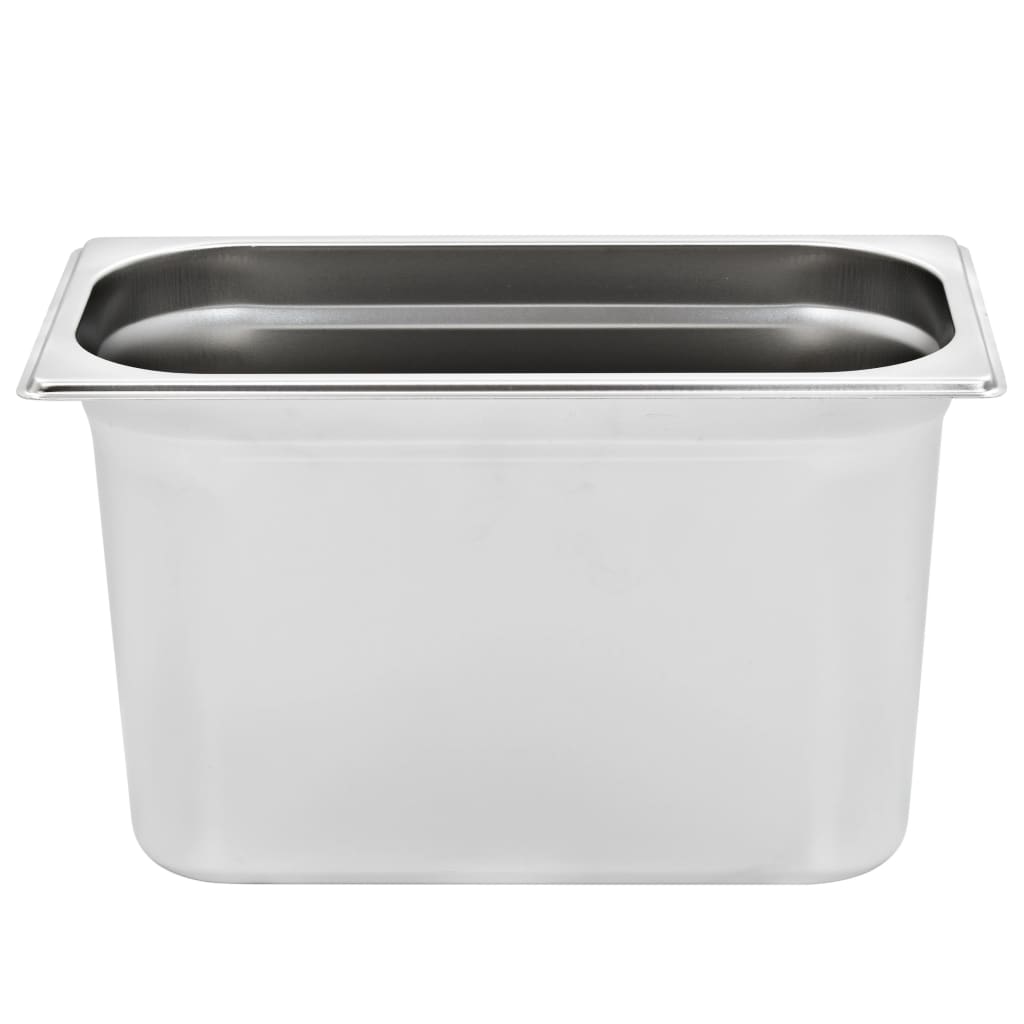 vidaXL Pojemniki gastronomiczne 4 szt. GN 1/3, 200 mm, stal nierdzewna