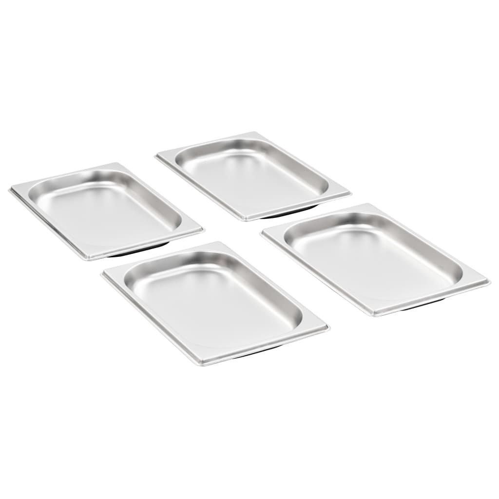 vidaXL Pojemniki gastronomiczne 12 szt. GN 1/4, 20 mm, stal nierdzewna