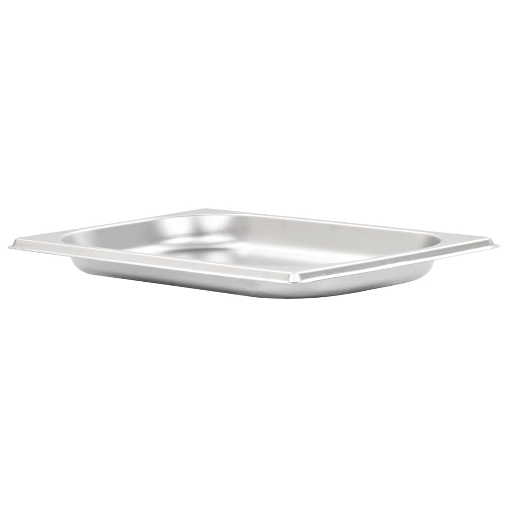 vidaXL Pojemniki gastronomiczne 12 szt. GN 1/4, 20 mm, stal nierdzewna