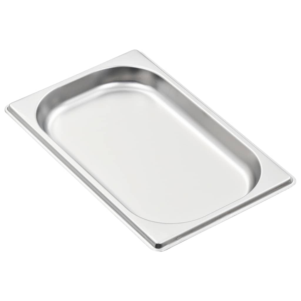 vidaXL Pojemniki gastronomiczne 12 szt. GN 1/4, 20 mm, stal nierdzewna