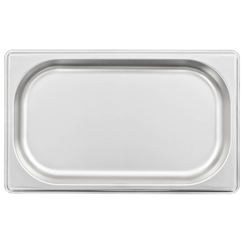 vidaXL Pojemniki gastronomiczne 12 szt. GN 1/4, 20 mm, stal nierdzewna