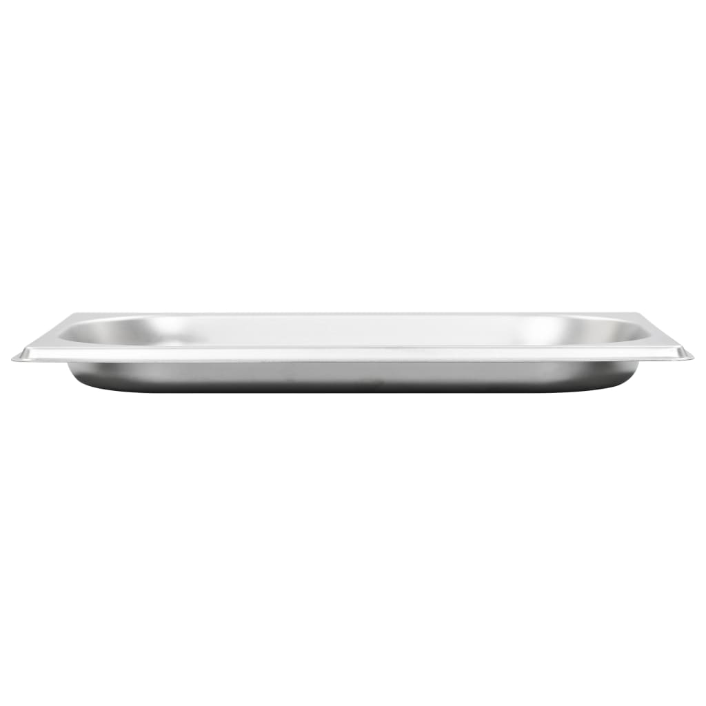vidaXL Pojemniki gastronomiczne 12 szt. GN 1/4, 20 mm, stal nierdzewna