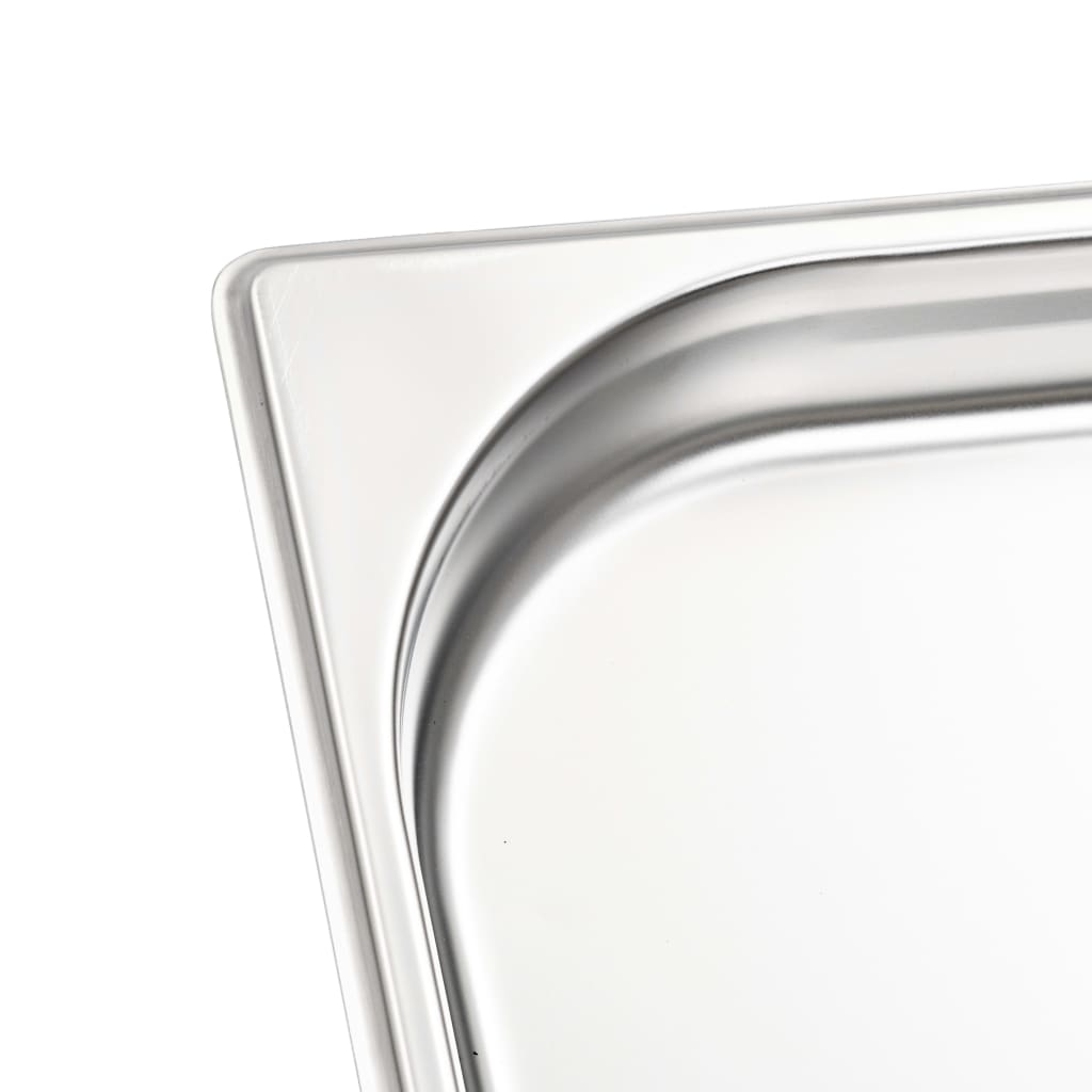 vidaXL Pojemniki gastronomiczne 12 szt. GN 1/4, 20 mm, stal nierdzewna