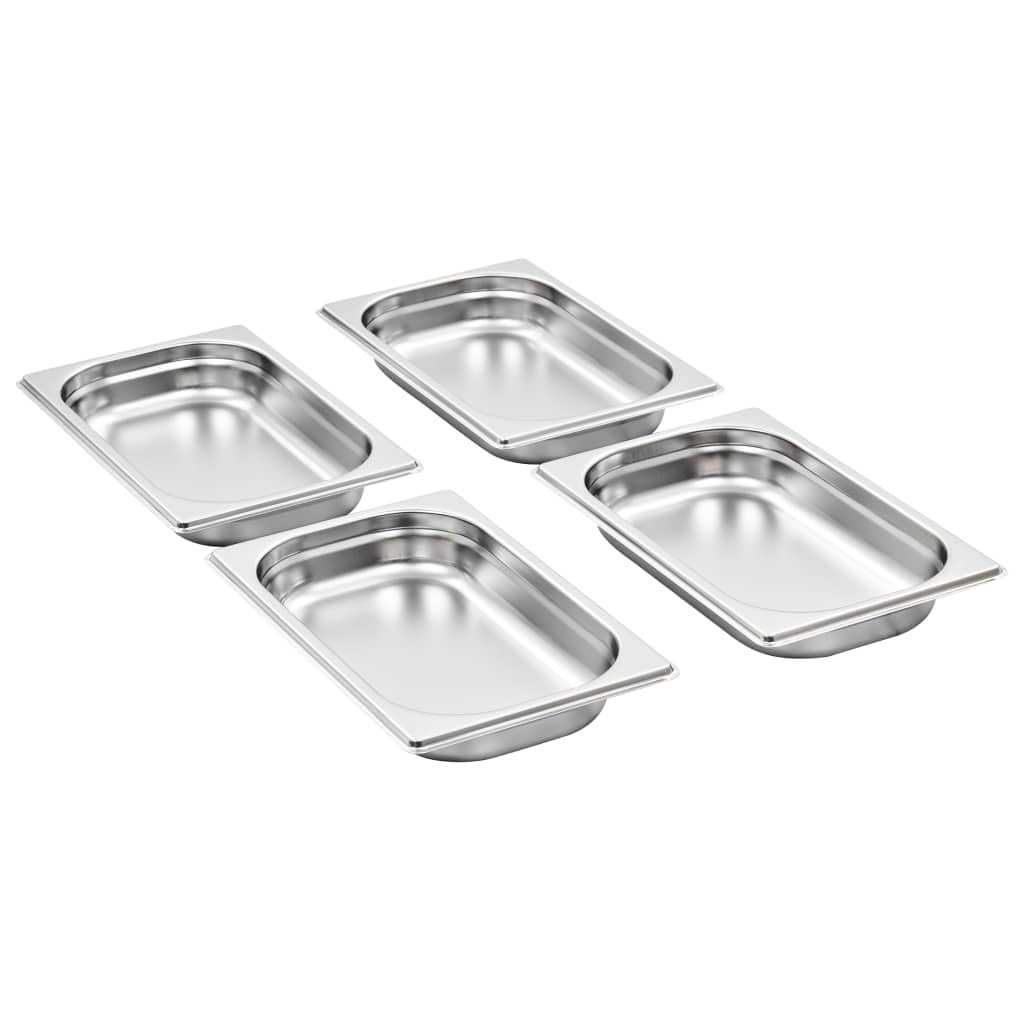 vidaXL Pojemniki gastronomiczne 12 szt. GN 1/4, 40 mm, stal nierdzewna