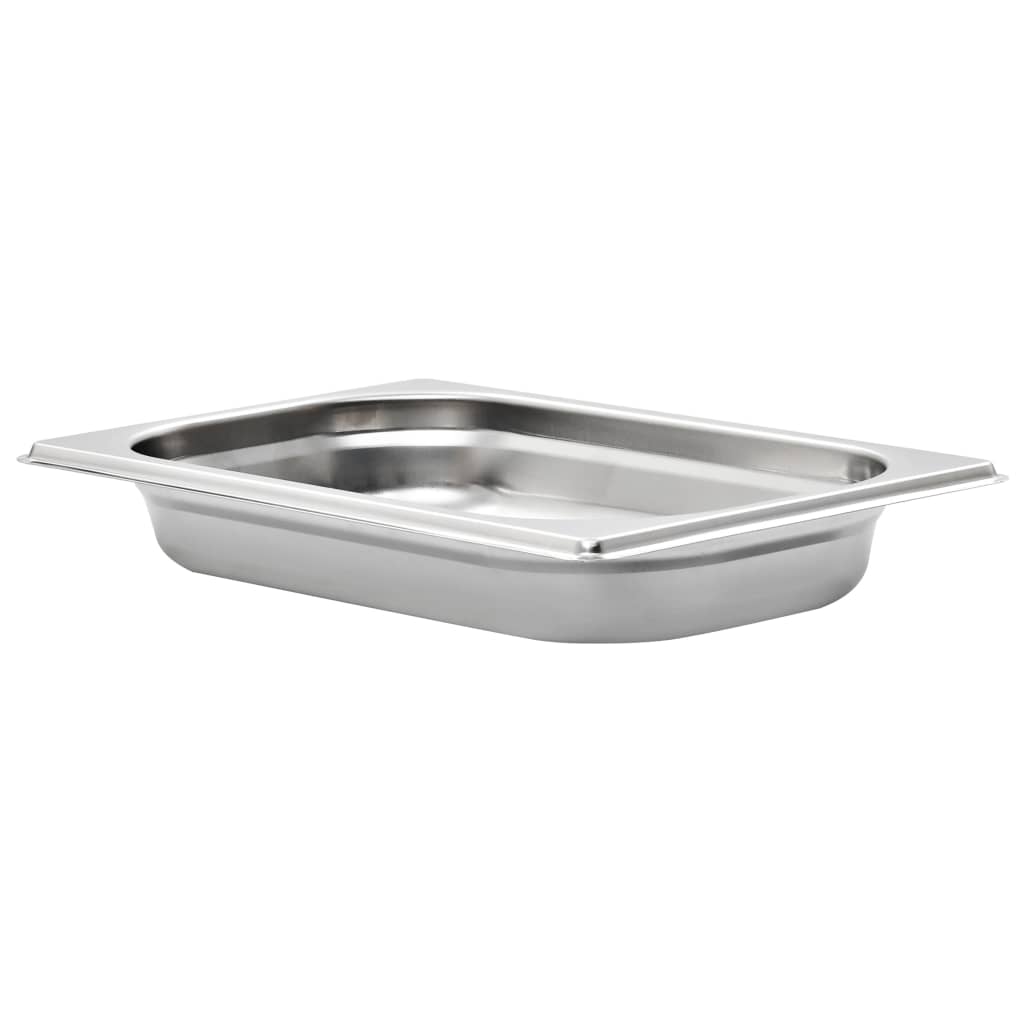 vidaXL Pojemniki gastronomiczne 12 szt. GN 1/4, 40 mm, stal nierdzewna