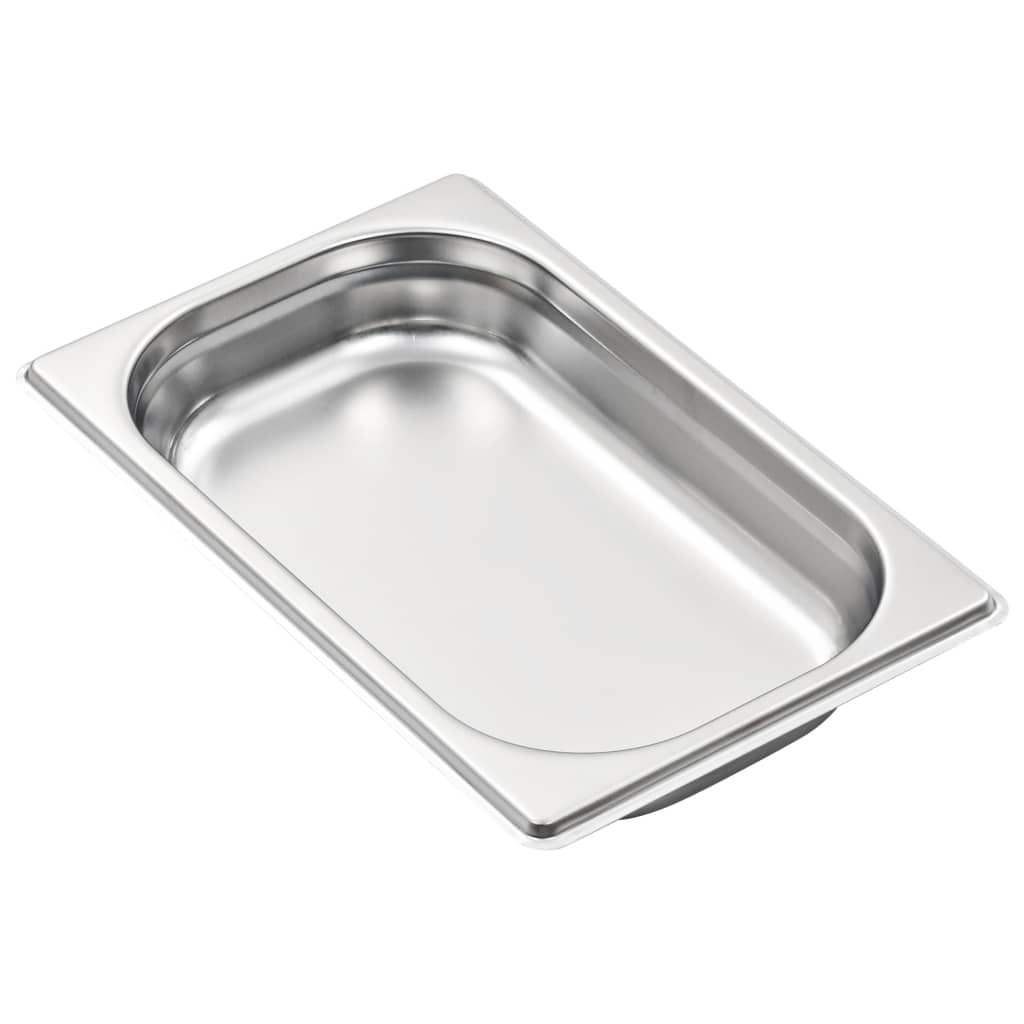 vidaXL Pojemniki gastronomiczne 12 szt. GN 1/4, 40 mm, stal nierdzewna
