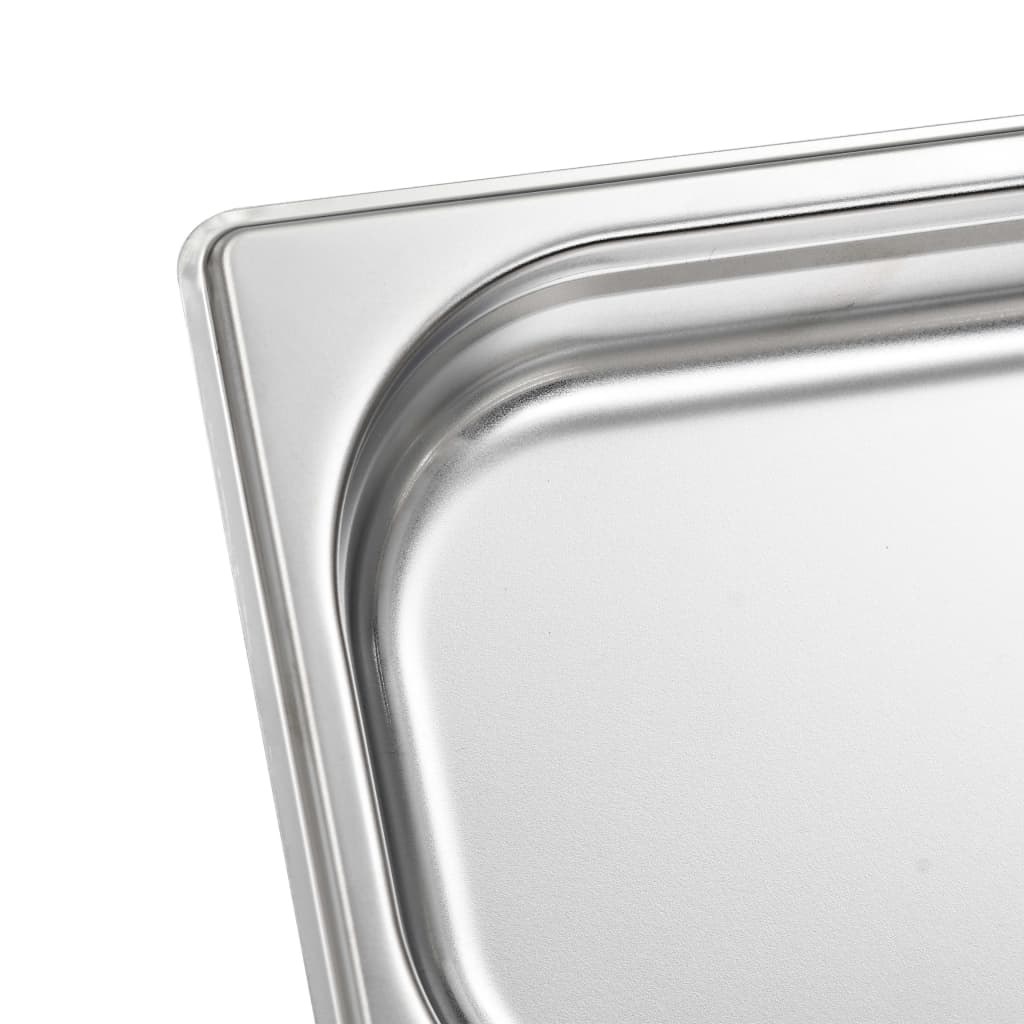 vidaXL Pojemniki gastronomiczne 12 szt. GN 1/4, 40 mm, stal nierdzewna