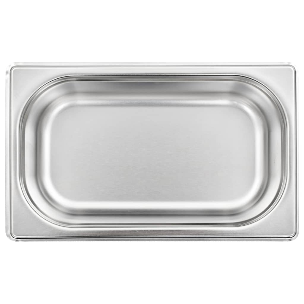 vidaXL Pojemniki gastronomiczne 8 szt., GN 1/4, 65 mm, stal nierdzewna
