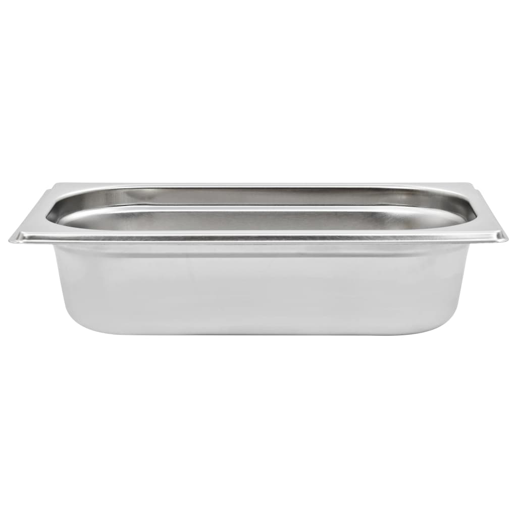 vidaXL Pojemniki gastronomiczne 8 szt., GN 1/4, 65 mm, stal nierdzewna