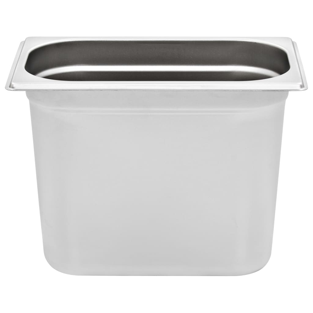 vidaXL Pojemniki gastronomiczne 4 szt. GN 1/4, 200 mm, stal nierdzewna