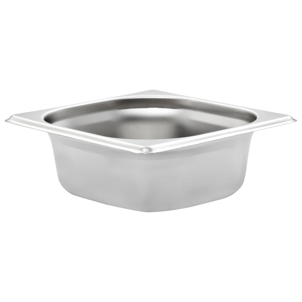 vidaXL Pojemniki gastronomiczne 12 szt. GN 1/6, 65 mm, stal nierdzewna