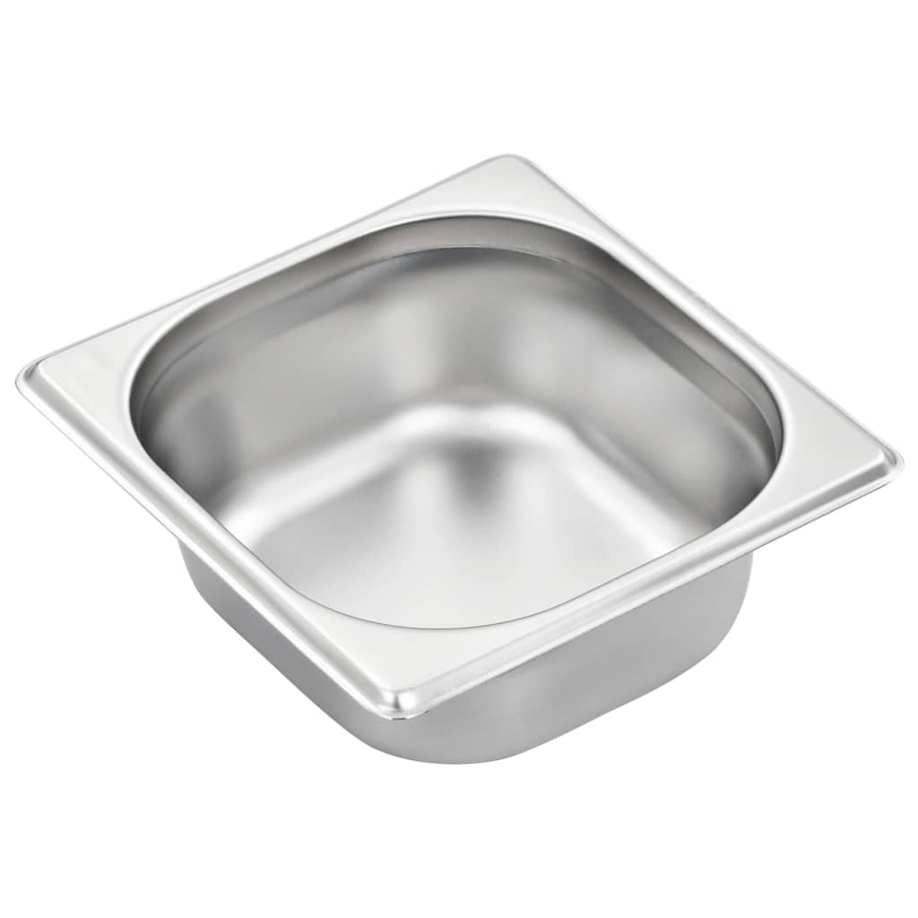 vidaXL Pojemniki gastronomiczne 12 szt. GN 1/6, 65 mm, stal nierdzewna