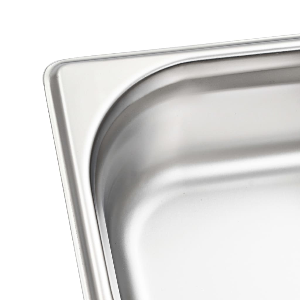 vidaXL Pojemniki gastronomiczne 12 szt. GN 1/6, 65 mm, stal nierdzewna