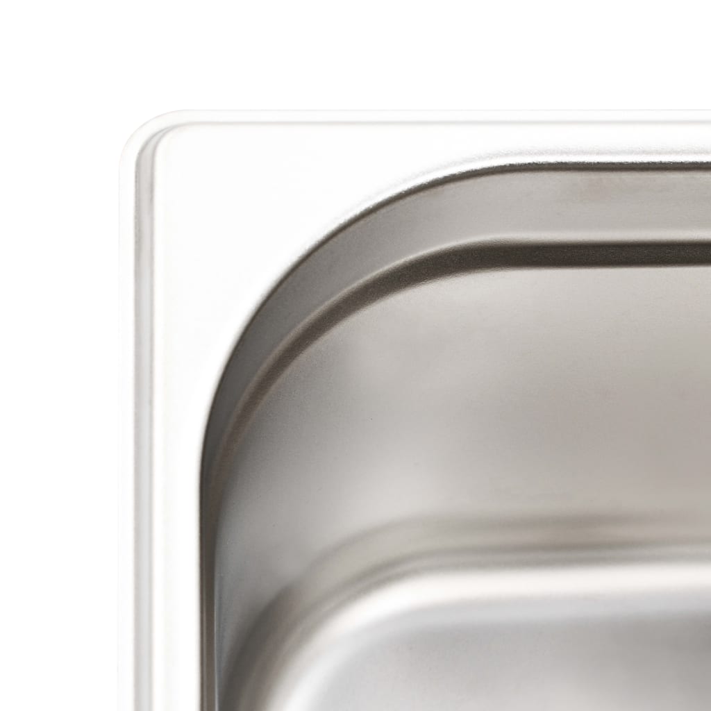 vidaXL Pojemniki gastronomiczne 8 szt. GN 1/6, 150 mm, stal nierdzewna