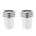 vidaXL Pojemniki gastronomiczne 8 szt. GN 1/6, 200 mm, stal nierdzewna