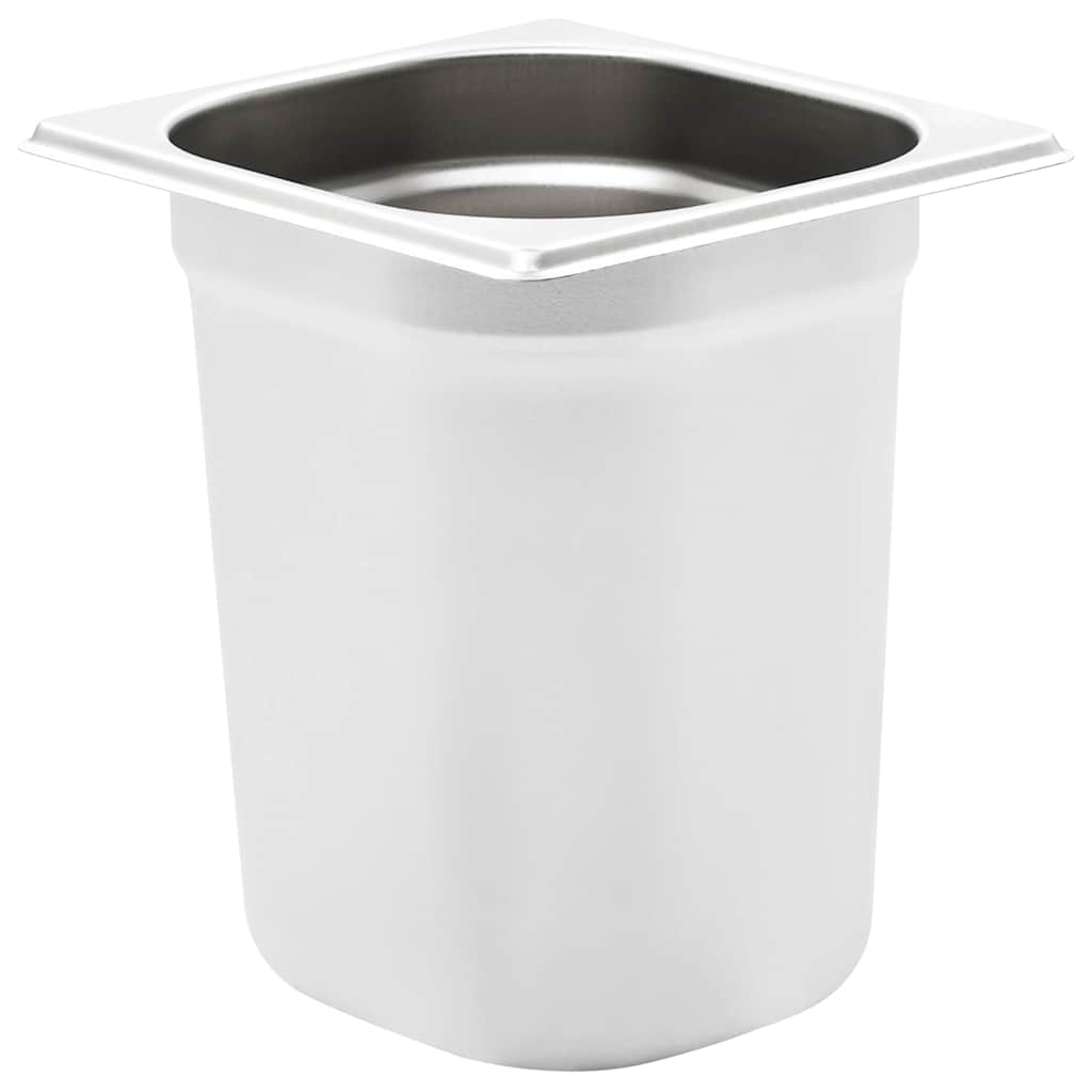 vidaXL Pojemniki gastronomiczne 8 szt. GN 1/6, 200 mm, stal nierdzewna