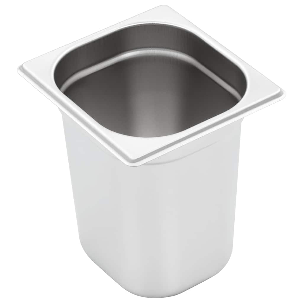 vidaXL Pojemniki gastronomiczne 8 szt. GN 1/6, 200 mm, stal nierdzewna