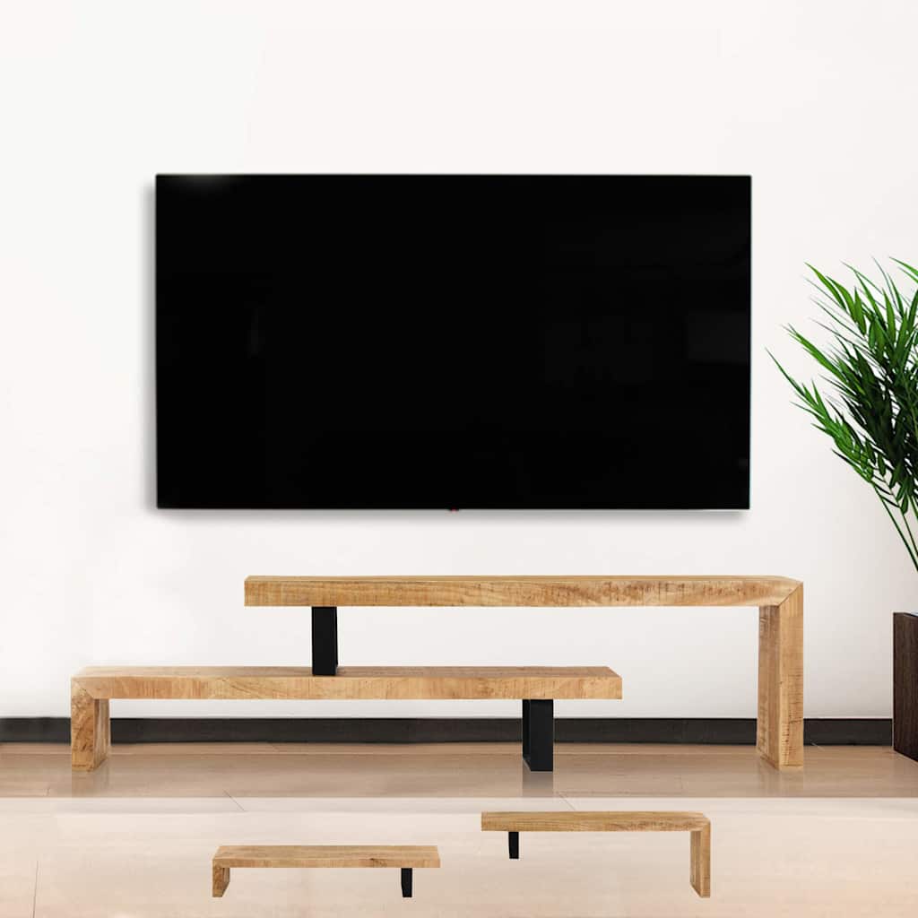 vidaXL Stolik pod telewizor, lite drewno mango