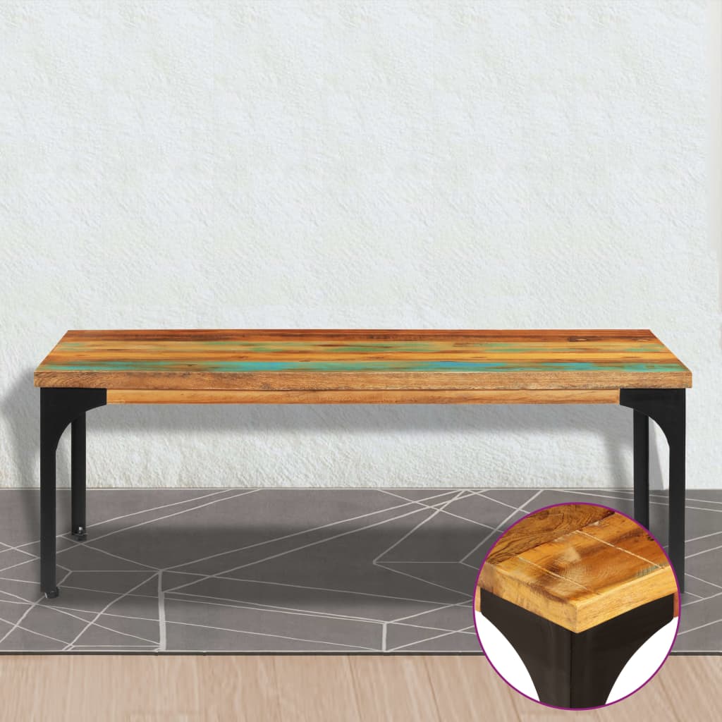 vidaXL Stolik kawowy, 100x60x35 cm, z drewna z odzysku