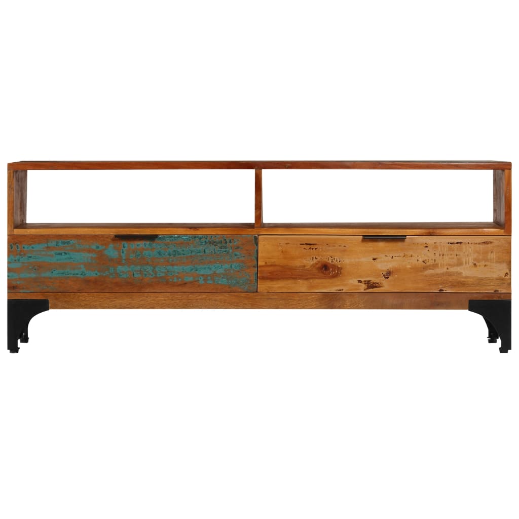 vidaXL Szafka pod TV, 118x35x45 cm, lite drewno odzyskane