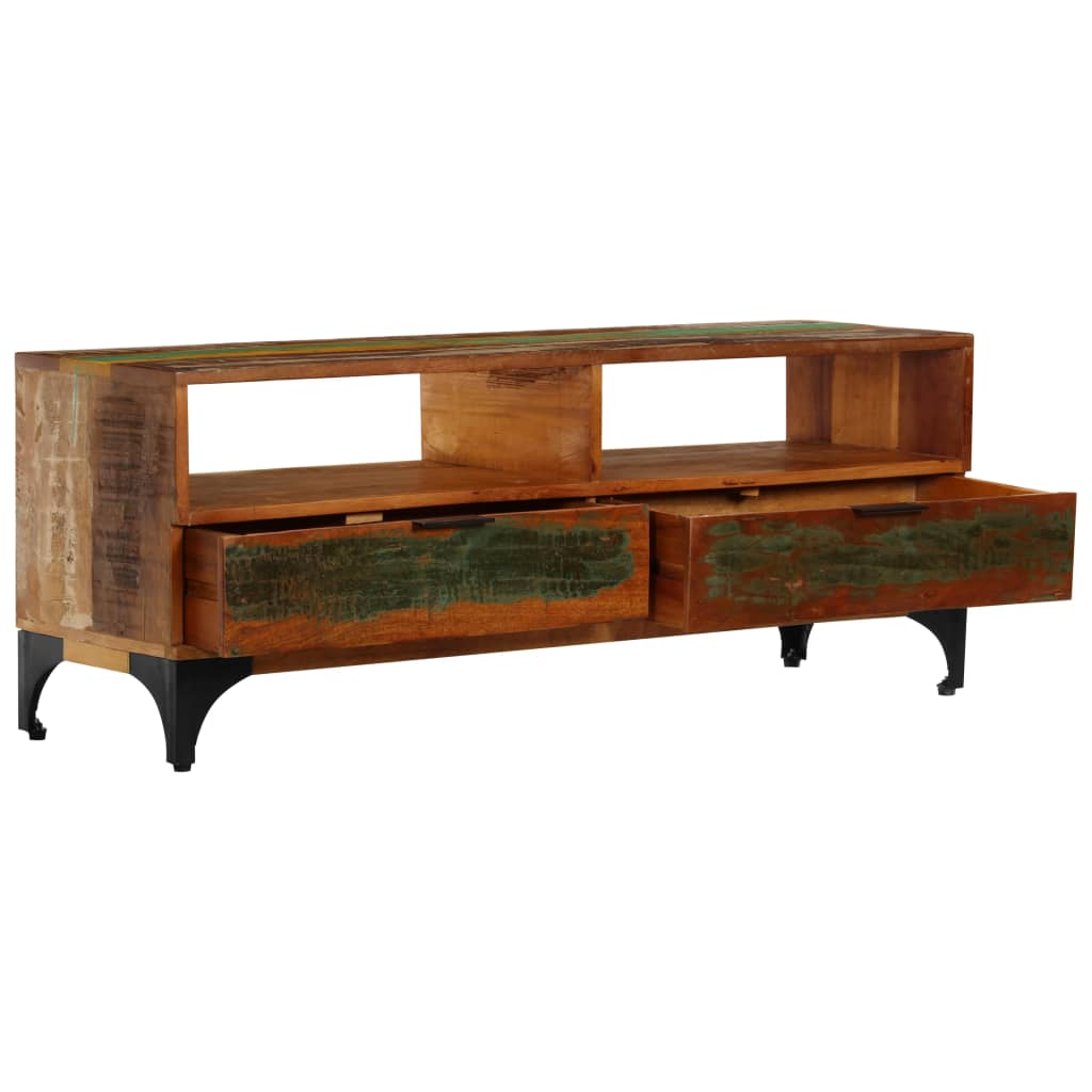 vidaXL Szafka pod TV, 118x35x45 cm, lite drewno odzyskane