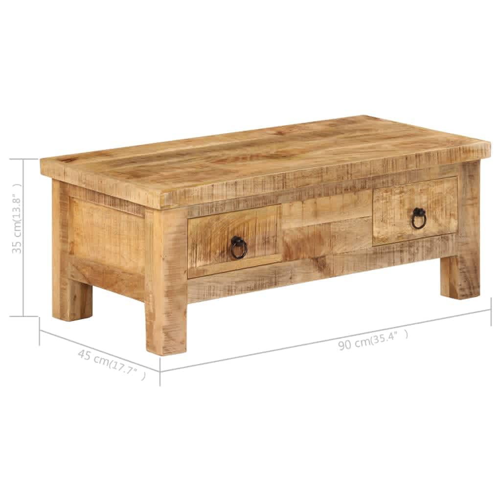 vidaXL Stolik kawowy z litego drewna mango, 90x45x35 cm