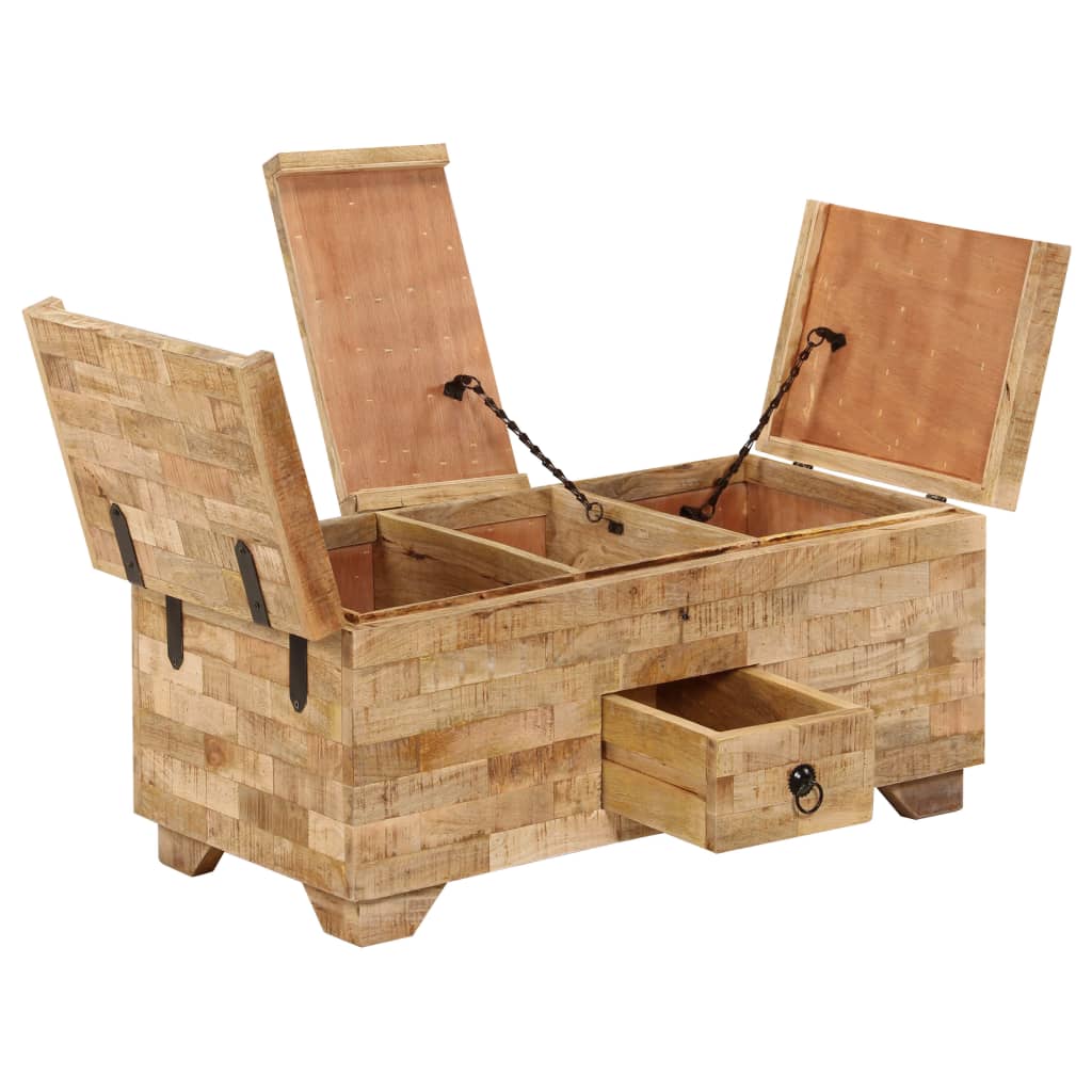 vidaXL Stolik kawowy, lite drewno mango, 80x40x35 cm