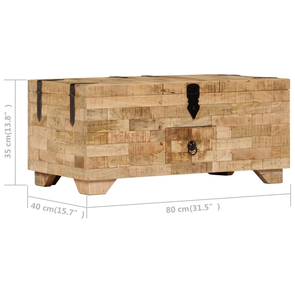 vidaXL Stolik kawowy, lite drewno mango, 80x40x35 cm
