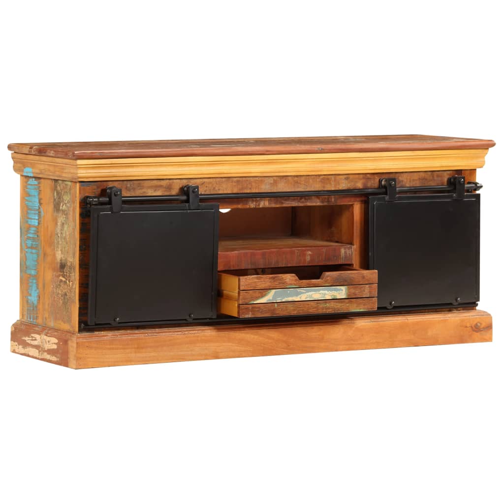 vidaXL Szafka pod TV, 110x30x45 cm, lite drewno odzyskane