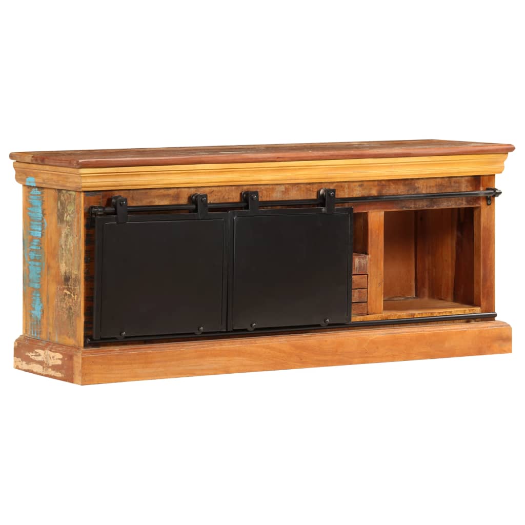 vidaXL Szafka pod TV, 110x30x45 cm, lite drewno odzyskane