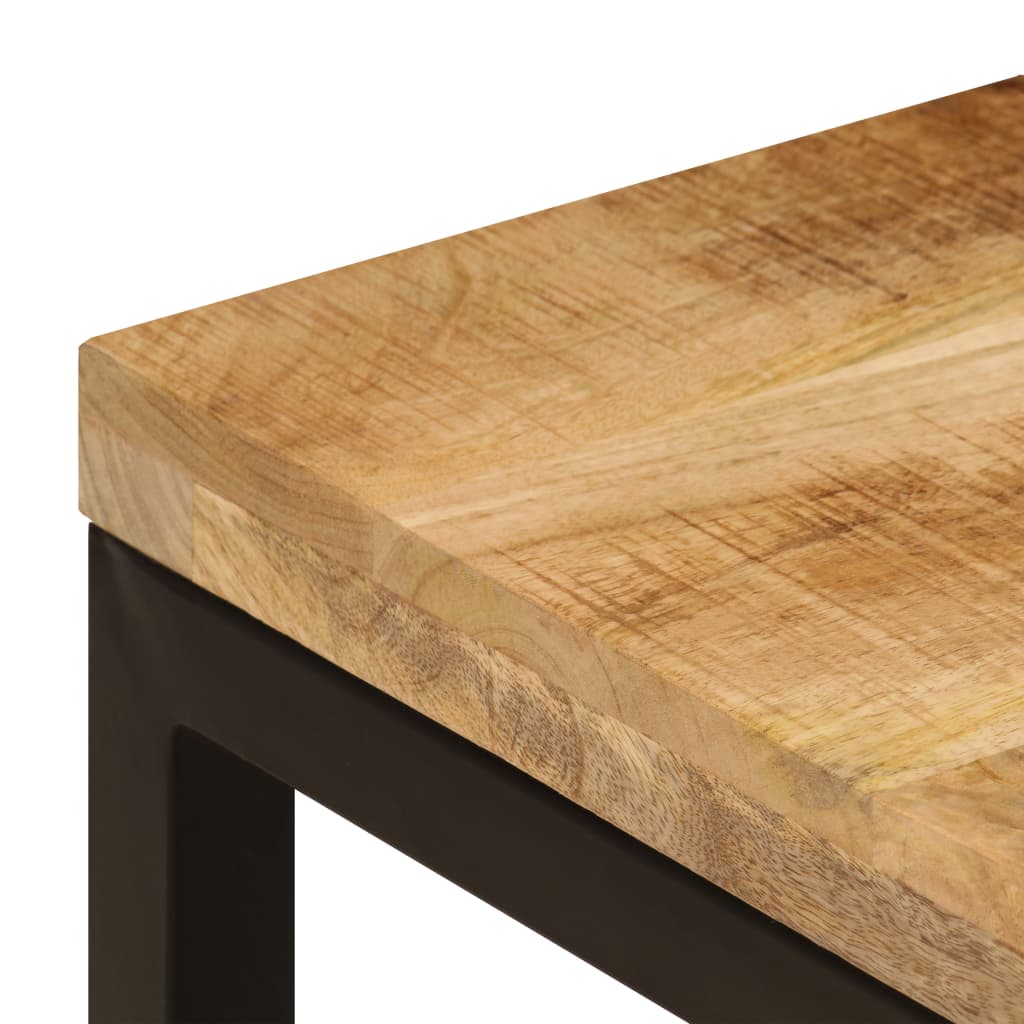 vidaXL Stolik kawowy, 100x50x35 cm, lite drewno mango i stal