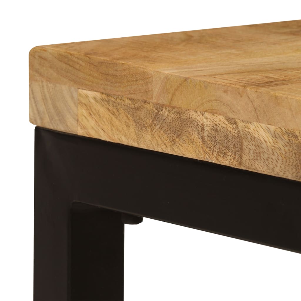 vidaXL Stolik kawowy, 100x50x35 cm, lite drewno mango i stal