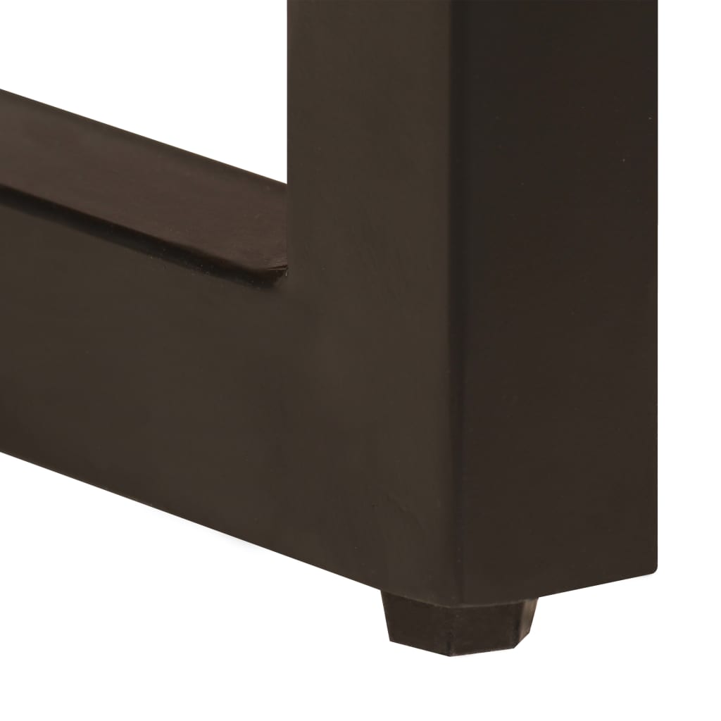 vidaXL Stolik kawowy, 100x50x35 cm, lite drewno mango i stal