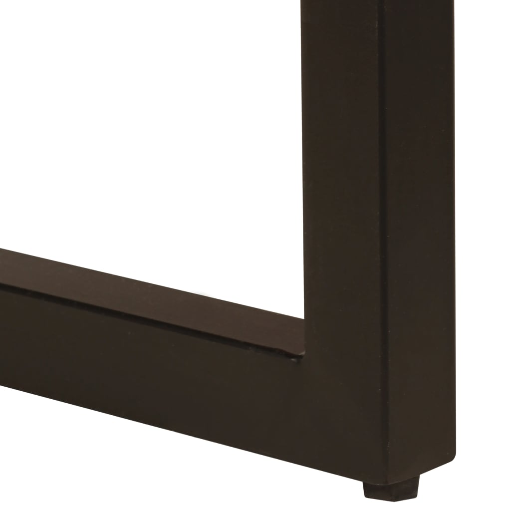 vidaXL Stolik kawowy, 100x50x35 cm, lite drewno z odzysku i stal