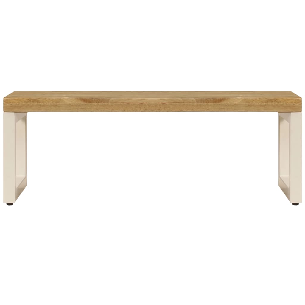 vidaXL Stolik kawowy, 100x50x35 cm, lite drewno mango i stal