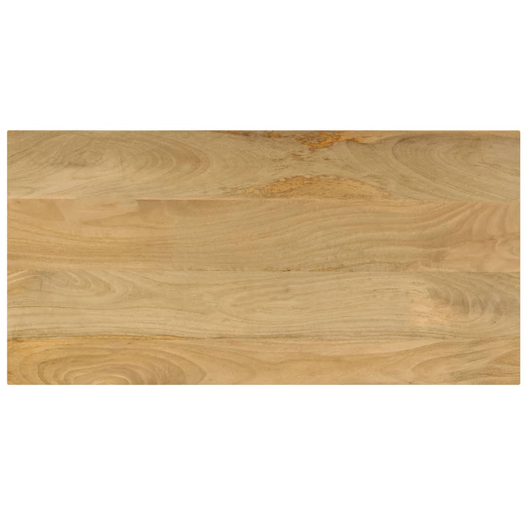 vidaXL Stolik kawowy, 100x50x35 cm, lite drewno mango i stal