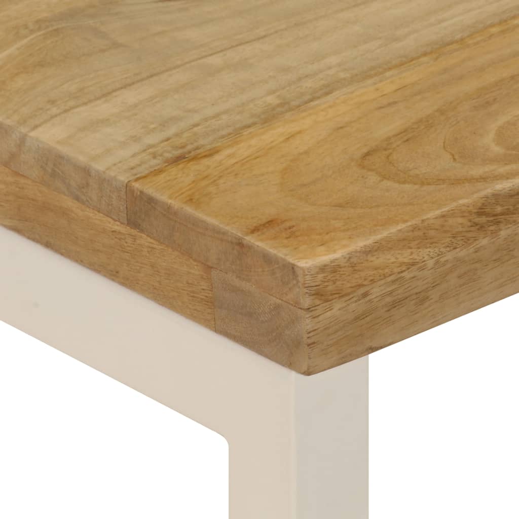 vidaXL Stolik kawowy, 100x50x35 cm, lite drewno mango i stal
