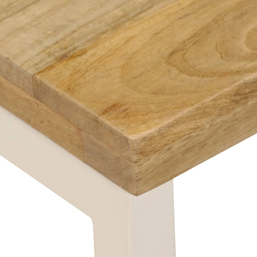 vidaXL Stolik kawowy, 100x50x35 cm, lite drewno mango i stal