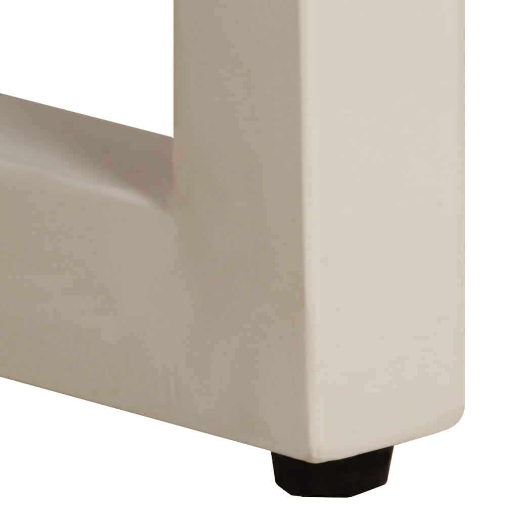 vidaXL Stolik kawowy, 100x50x35 cm, lite drewno mango i stal