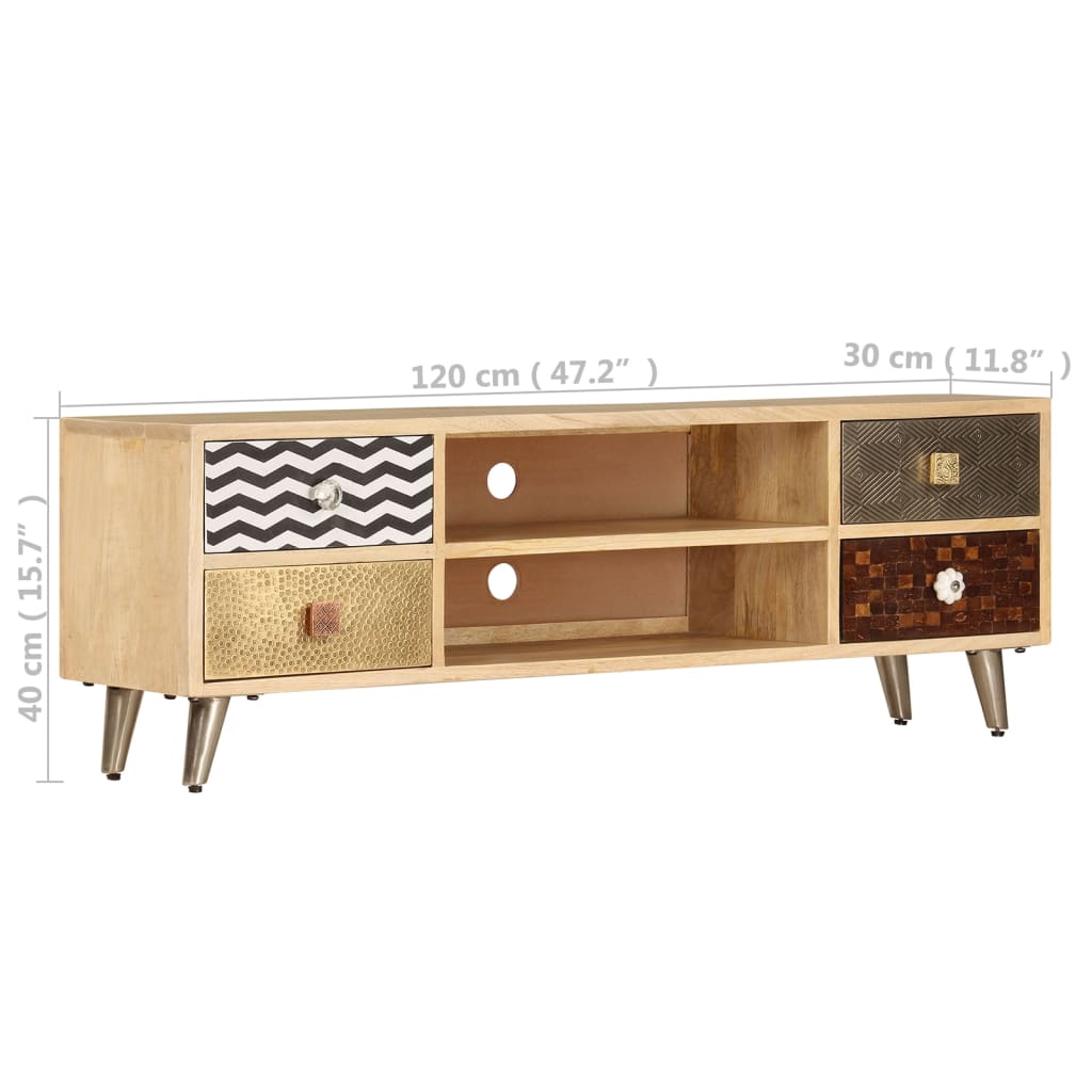 vidaXL Szafka pod TV, 120x30x40 cm, lite drewno mango