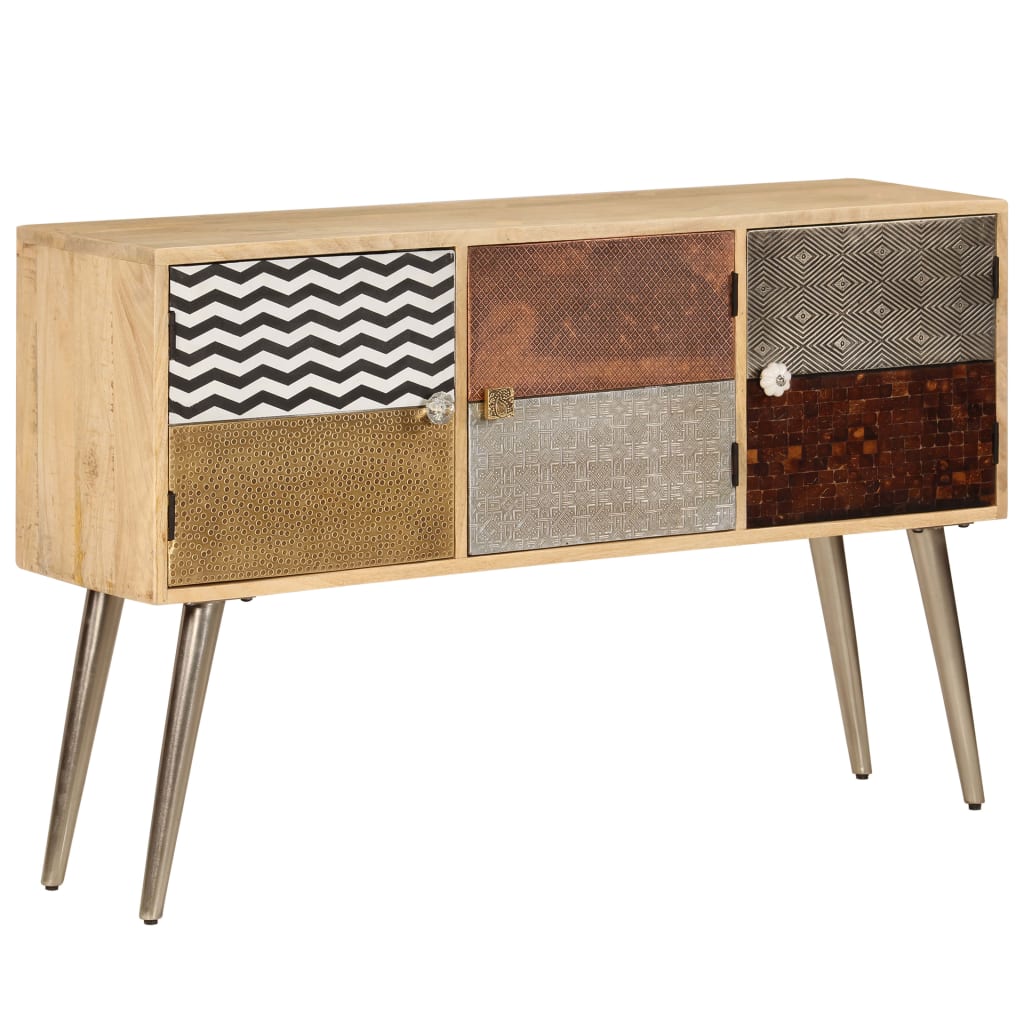 vidaXL Szafka, 120x30x75 cm, lite drewno mango
