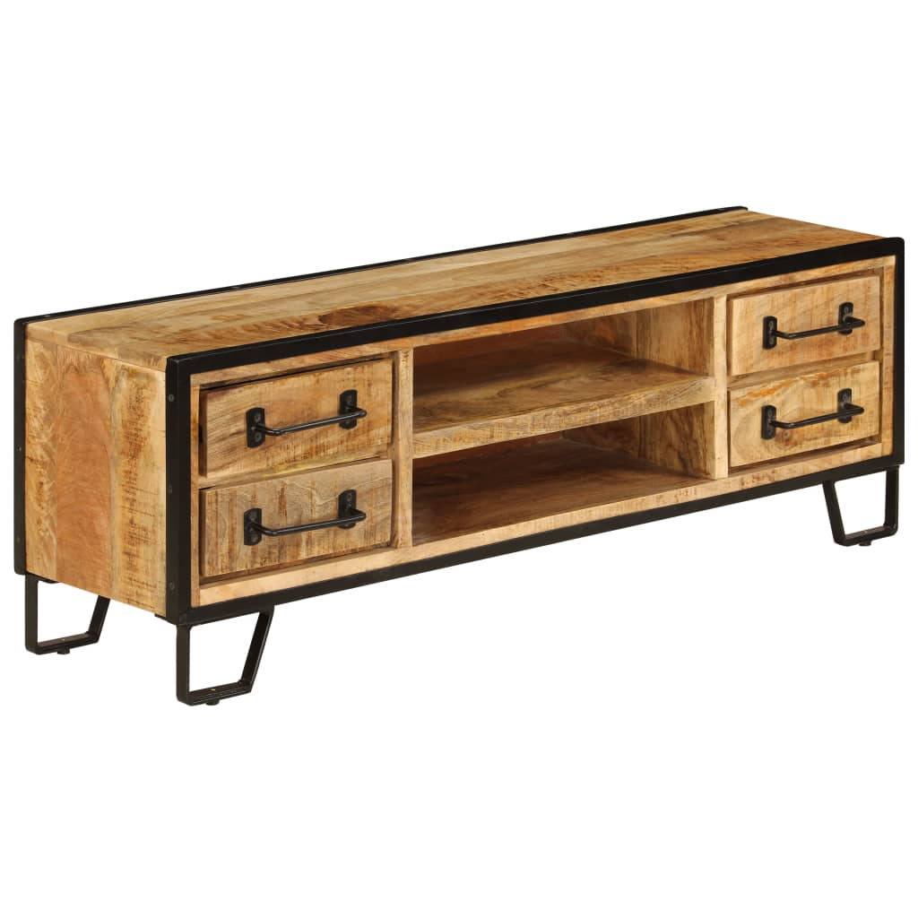 vidaXL Szafka pod TV z szufladami, 120x30x40 cm, lite drewno mango