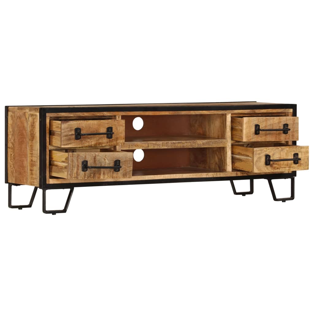 vidaXL Szafka pod TV z szufladami, 120x30x40 cm, lite drewno mango