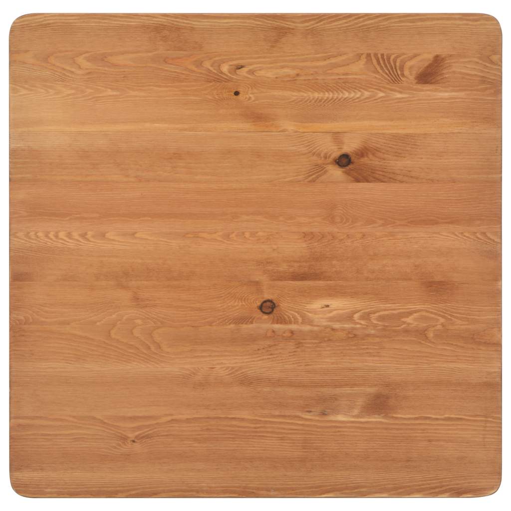 vidaXL Stolik barowy, czarny, 60x60x108 cm, lite drewno sosnowe i stal