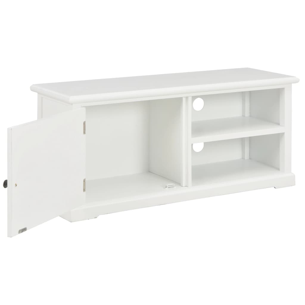 vidaXL Szafka pod TV, biała, 90x30x40 cm, drewniana