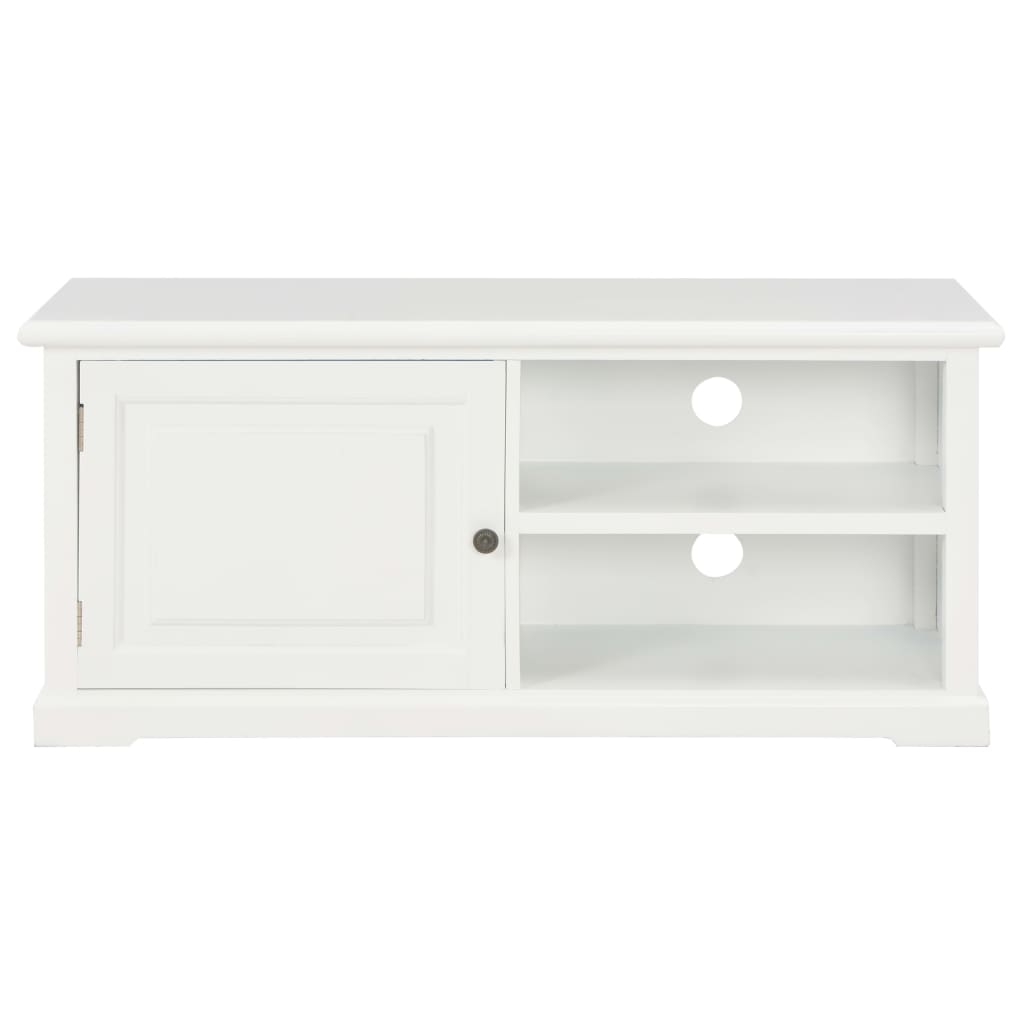 vidaXL Szafka pod TV, biała, 90x30x40 cm, drewniana